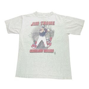 Vintage Jim Thome Cleveland Indians XL Shirt 2000 Y2K Chief Wahoo Guardians